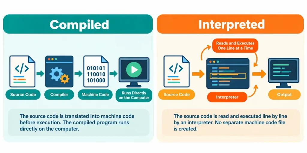 Lesson 4.1: Programming Language Categories 3 Comparison Of Compiled Language Execution Translating All Code At Once Versus Interpreted Execution Running Line By Line