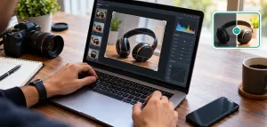 A Reliable Photo Editing Workflow For Technology Tutorials 4 Person Editing A Technology Tutorial Photograph On A Laptop, Adjusting Crop And Exposure