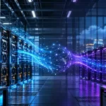 Top Criteria To Choose An Ai Cloud For Training And Inference 12 Ai Cloud Data Center With Gpu Server Racks And A Connected Neural Network Visualization