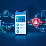 Api Security Best Practices For Fintech In 2026: What Generic Checklists Miss 5 Api Data Flow Between A Bank, Fintech App, And Payment Processor With A Security Checkpoint Highlighted