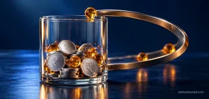 Compound Interest In Savings Accounts: Why It Matters More Than You Think 2 Silver Rupee Coins And Amber Tokens In A Glass Vessel Illustrate Compound Interest In Savings Accounts