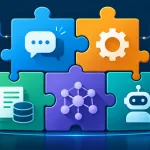 Five Ai Capability Icons Fitting Together Into A Larger Enterprise System Shape