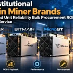 Institutional Bitcoin Mining Hardware Comparison Featuring Bitdeer, Bitmain Antminer, Microbt Whatsminer, And Canaan Avalon Miners.