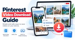 Pinterest Video Download: Safe Ways To Save Videos In 2026 2 Pinterest Video Download Guide Showing Video Pins On Mobile And Desktop With A Download Option.