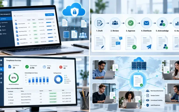 Policy Management Software Dashboard For Compliance And Document Tracking