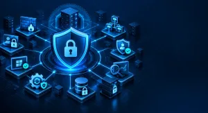 Mitigation Techniques And Security Controls: Hardening, Patching, Segmentation, And More 4 Ybersecurity Shield Protecting Enterprise Servers, Network Connections, And Security Controls.
