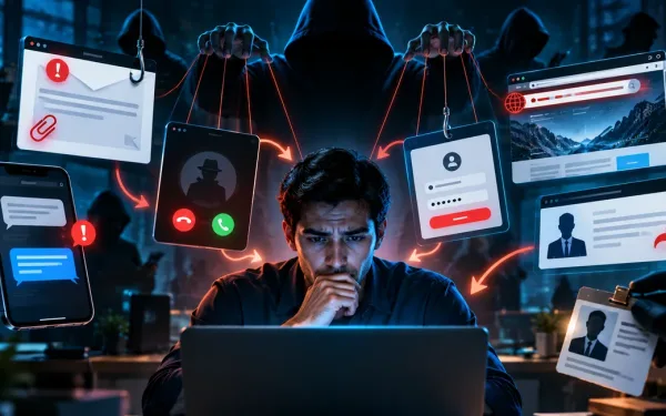 Cybersecurity Social Engineering Attacks Involving Deceptive Messages, Scam Calls, Fake Login Pages, And Identity Manipulation.
