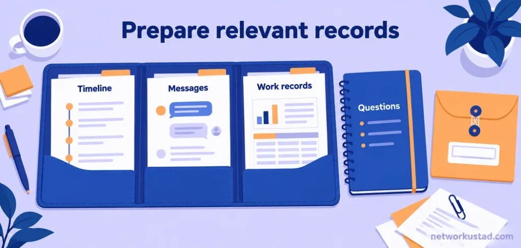 Choosing A Workplace Sexual Harassment Lawyer: A Practical Guide 2 Workplace Sexual Harassment Lawyer Records Folder With Timeline, Messages, Work Records And Questions